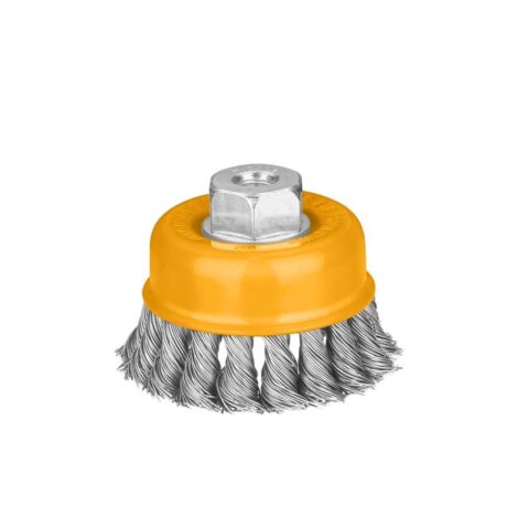 07033 - Carda copa alambre trenzado rosca 5/8