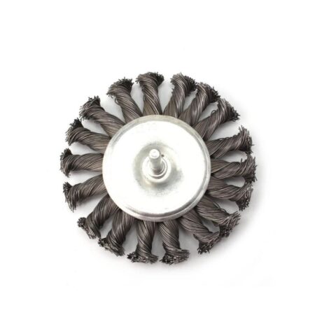663027 - Cepillo circular alambre trenzado de 3", bastado de 1/4"