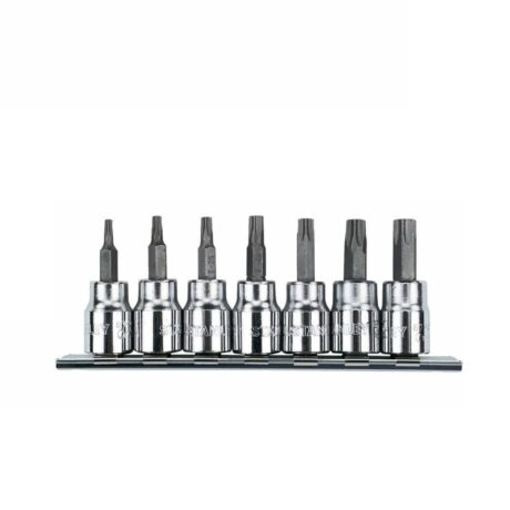 87-342 - JUEGO DE 7 PUNTAS TORX, RAIZ DE 3/8 CON PORTACOPAS