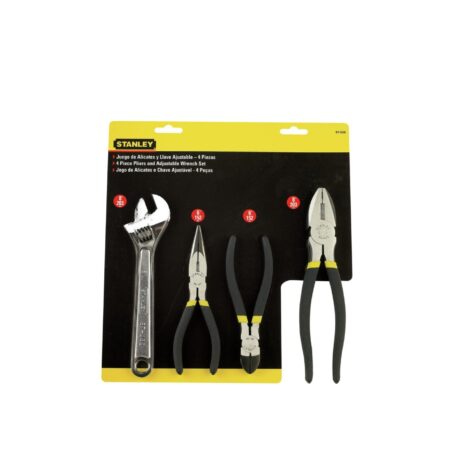 91-526LA - JUEGO DE 3 ALICATES Y LLAVE AJUSTABLE