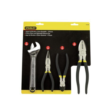 91-526LA - JUEGO DE 3 ALICATES Y LLAVE AJUSTABLE