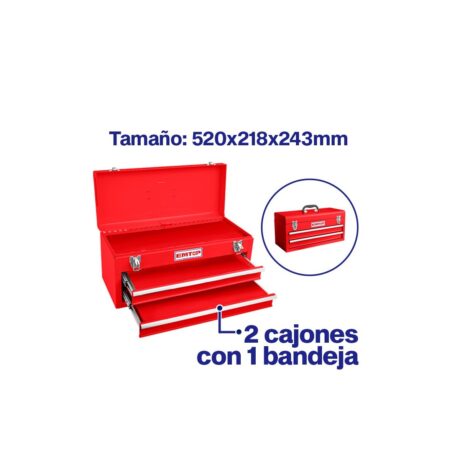 ETBX0202 - CAJA METALICA PARA HERRAMIENTAS CON 2 GABETAS