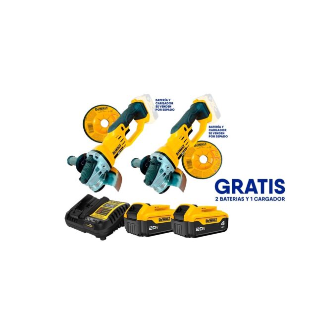 DCG412B-OF2 - COMBO DE 2 PULIDORAS INALAMBRICAS 4-1/2 PULG