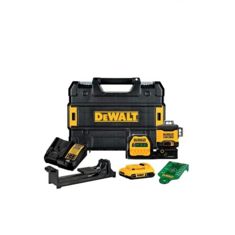 DCLE34030G - NIVEL LASER DE 3 LINEAS CRUZADAS DE 360 GRADOS 12/20 VOLTIOS LUZ VERDE