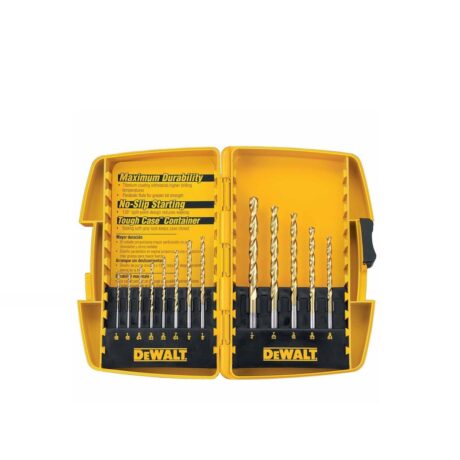 DW1363 - SET DE 13 BROCAS DE TITANIO, METAL Y MADERA.