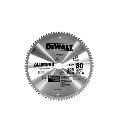 DWA03230 - DISCO DE SIERRA, 12 PULG, PARA ALUMINIO 80 DIENTES