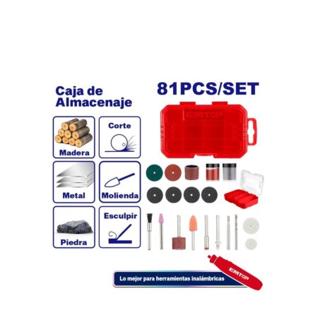 EAKMG8081 - KIT DE 81 PIEZAS PARA DREMEL/ ROTO TOOL