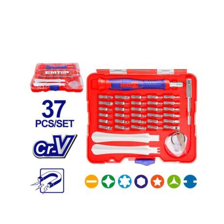 EBST03702 - JUEGO DE 37 PIEZAS DESTORNILLADOR CON PUNTAS DE PRECISION INTERCAMBIABLES