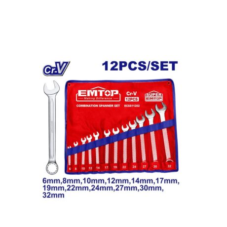 ECSS11202 - JUEGO DE 12 LLAVES COLA CORONA CROMO VANADIO MILIMETRICAS