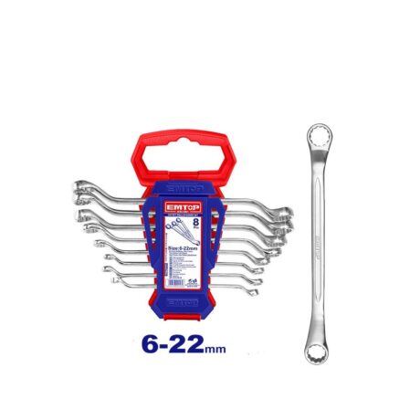 EFRS10801 - JUEGO DE 8 LLAVES DOBLE CORONA, DE 6 A 22 MM