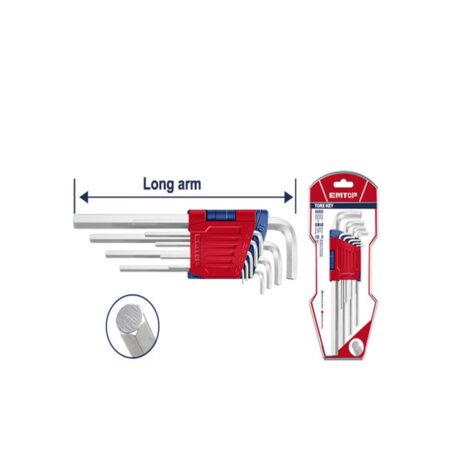 EHKY1091 - JUEGO DE 9 LLAVES HEXAGONALES, MILIMETRICAS