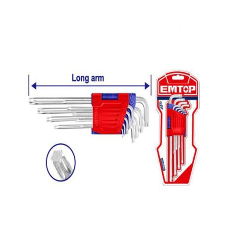 EHKY3091 - JUEGO DE 9 LLAVES TORX, DE T10 A T50M