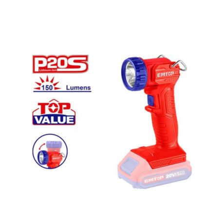 ELFL2001 - LAMPARA DE TRABAJO INALAMBRICA, 20 VOLTIOS, LUMENES 150