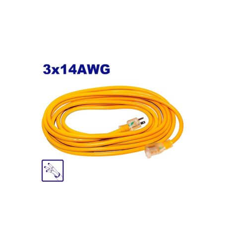 EMEJ3402 - EXTENSION ELECTRICA AMARILLA, DE 6 METROS