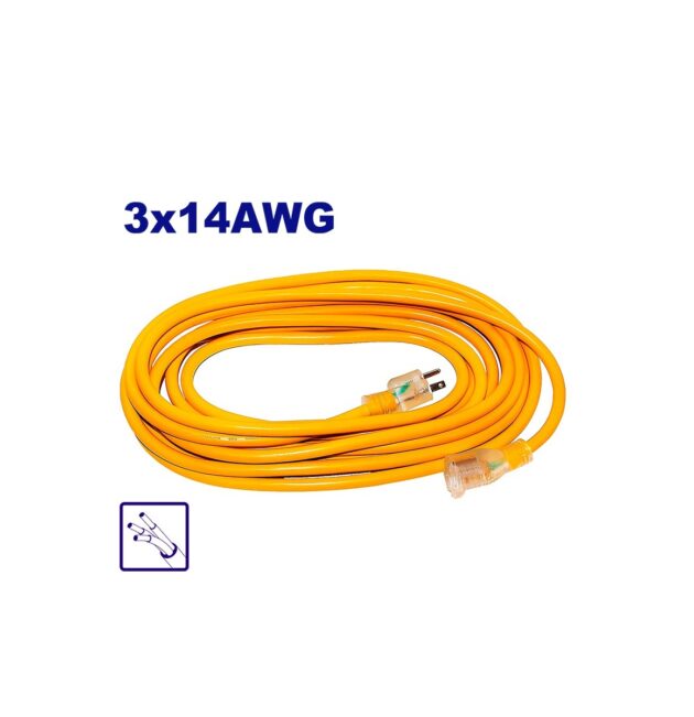 EMEJ3402 - EXTENSION ELECTRICA AMARILLA, DE 6 METROS