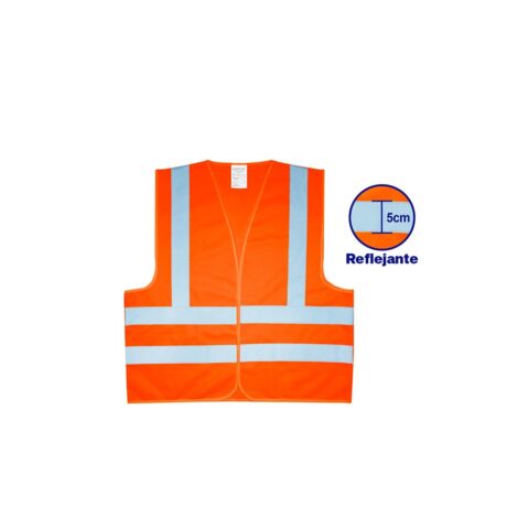 EMRV1801 - CHALECO REFLECTIVO ANARANJADO FLUORESCENTE