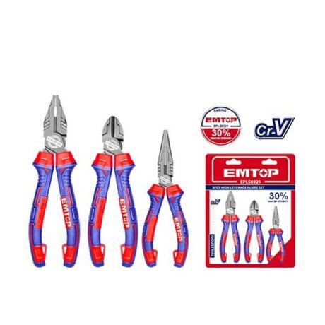 EPLS0321 - JUEGO DE 3 ALICATES, ALICATE COMBINADO 8 PULG
