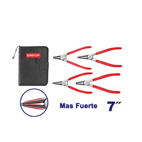 EPLSC7411 - JUEGO DE 4 ALICATES SACA SEGUROS CON ESTUCHE