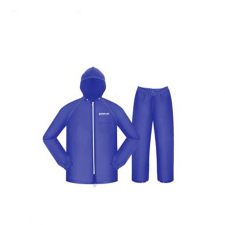 ERST02L - TRAJE IMPERMEABLE CHUMPA Y PANTALON DE POLIESTER CON LONA EN EL INTERIOR, TALLA L