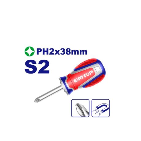 ESDPH2038 - DESTORNILLADOR PHILLIPS PUNTA MAGNETICA, PH2, 1-1/2 PULGADAS
