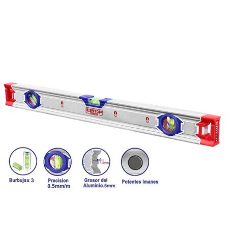 ESLL36001 - NIVEL DE ALUMINIO, MAGNETICO, LARGO DE 60 CENTIMETROS