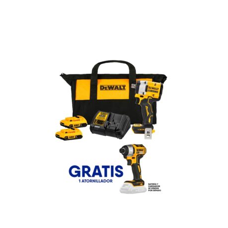 DCF922D2-7871B - LLAVE DE IMPACTO INALAMBRICA, 1/2, ATOMIC, 20V. 450 LBS/PIE