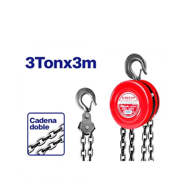 ECBK130 - POLIPASTO, 3 TONELADAS, 3 METROS DE ELEVACION