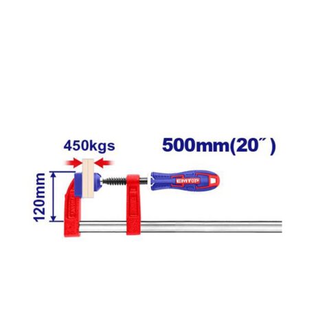 ECLPF12301 - PRENSA ABRAZADERA TIPO F, LARGO 20 PULGADAS
