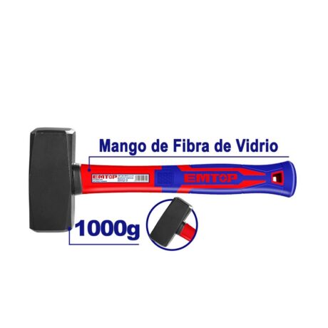 EHAMSH1000 - MAZO DE 2.2 LIBRAS, MANGO DE FIBRA DE VIDRIO