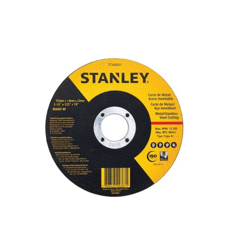 STA8061 - DISCO ABRASIVO, PLANO, 4-1/2 X 7/8 PULG, CORTAR METAL