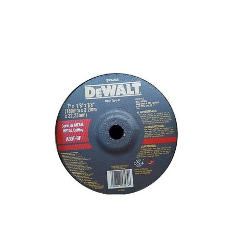 DW44605-PH - DISCO ABRASIVO CONCAVO, 7 X 1/8X 7/8