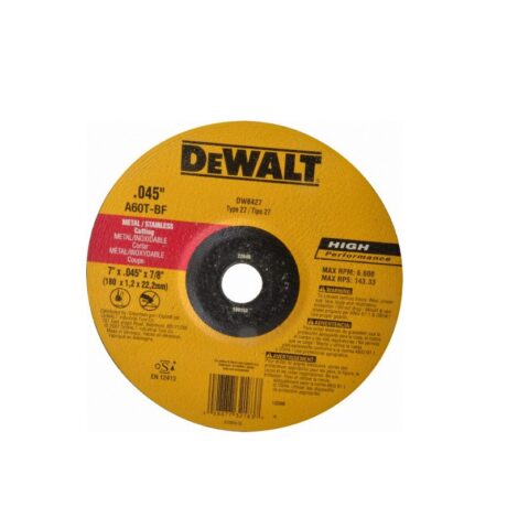 DW8427 - DISCO ABRASIVO CONCAVO, 7 X 1/16 X 7/8 PULG