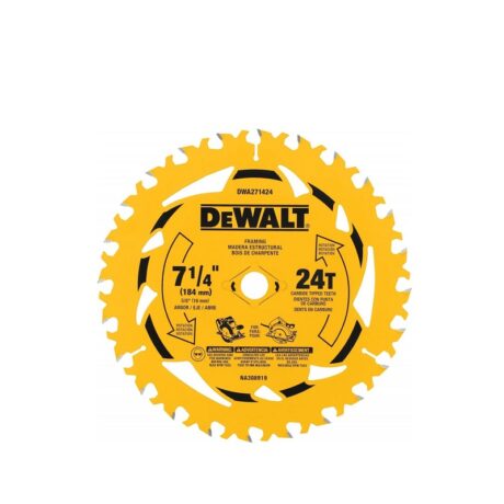 DWA271424B10 - DISCO DE SIERRA, 7-1/4 PULG, EJE 5/8 PULG