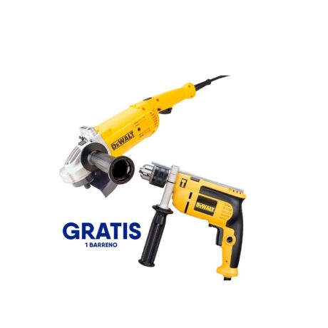 DWE496-024 - COMBO DE ESMERILADORA DE 9 PULG. Y TALADRO PERCUTOR DE 1/2