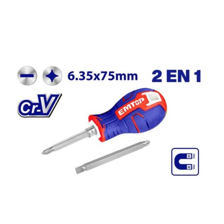 ESDRH0201 - DESTORNILLADOR 2 EN 1, PUNTA INTERCAMBIABLE DE 3 PULG.