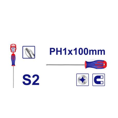 ESDRPH1402 - DESTORNILLADOR PHILLIPS, PH1, NO.1 DE 4 PULGADAS DE LARGO