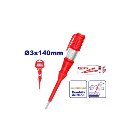 ETPL14001 - PROBADOR DE CORRIENTE, TIPO DESARMADOR PLANO 3X140MM