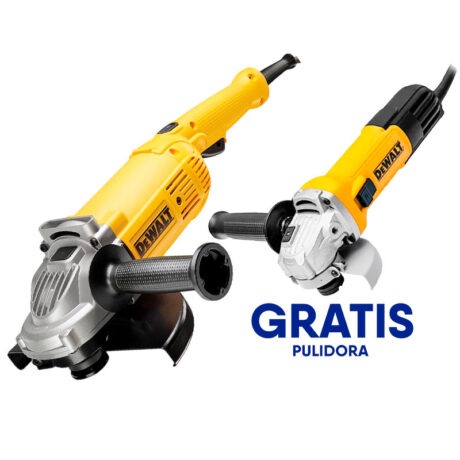 DWE490-750 - COMBO DE 2 PULIDORAS/ESMERILADORAS, 1 DE 9 PULG DWE490-B3, 2200 WATTS Y 1 DE 4 1/2 DWE750-B3, 750 WATTS. MARCA DEWALT
