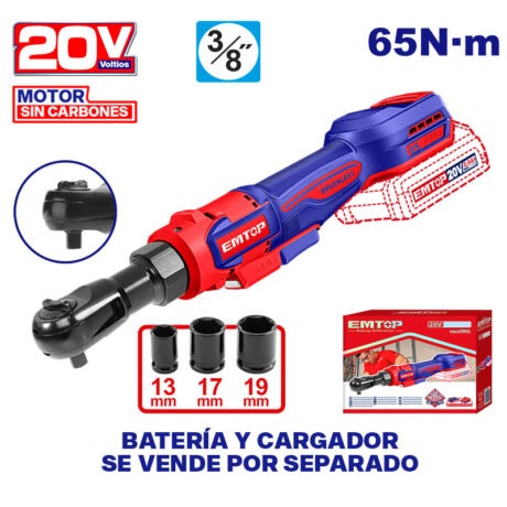 Código: EDRL206521  RATCHET INALAMBRICO DE 3/8, 20V