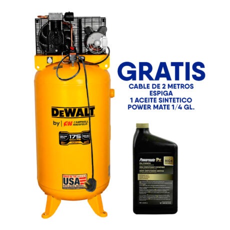 S15 - [DXCM805] - COMPRESOR 80 GALONES, 175 PSI, 17 CFM, 208-230 VOL. DEWALT by CAMPBELL HAUSDELD